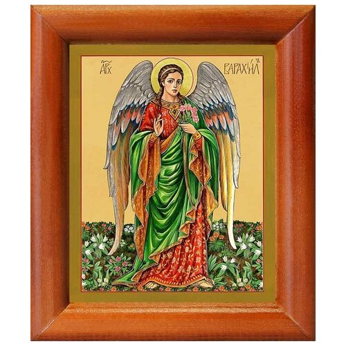 архангел варахиил икона в резной деревянной рамке Архангел Варахиил, икона в рамке 8*9,5 см