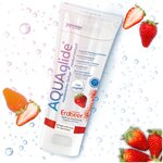 Универсальный клубничный лубрикант AQUAglide Strawberry 100 мл - изображение