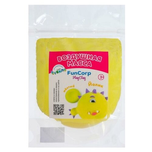 FunCorp Playclay Воздушная масса для лепки FunCorp Playclay, жёлтый, 30 г