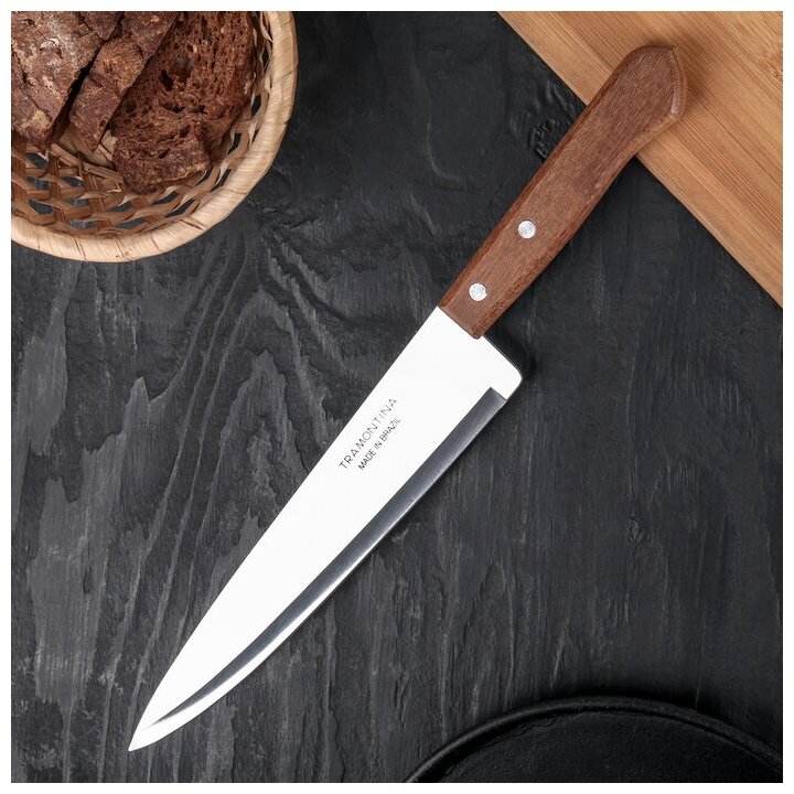 Нож кухонный TRAMONTINA Universal поварской, лезвие 22,5 см - фотография № 6