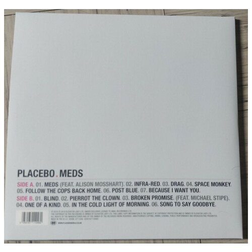 Виниловая пластинка Placebo - Meds placebo placebo placebo