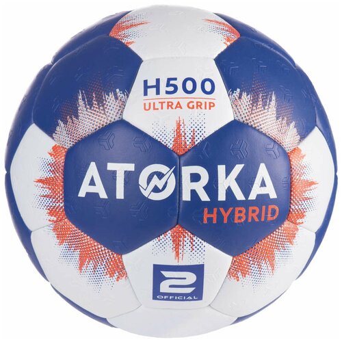 фото Мяч гандбольный размер 2 hybride atorka х decathlon глубокий индиго/пастельный серый 2