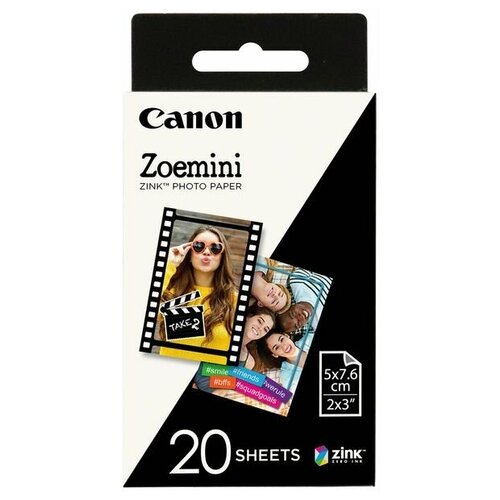 Картридж для фотоаппарата Canon Zoemini Zink Photo Paper 20 листов (ZP-2030-20)