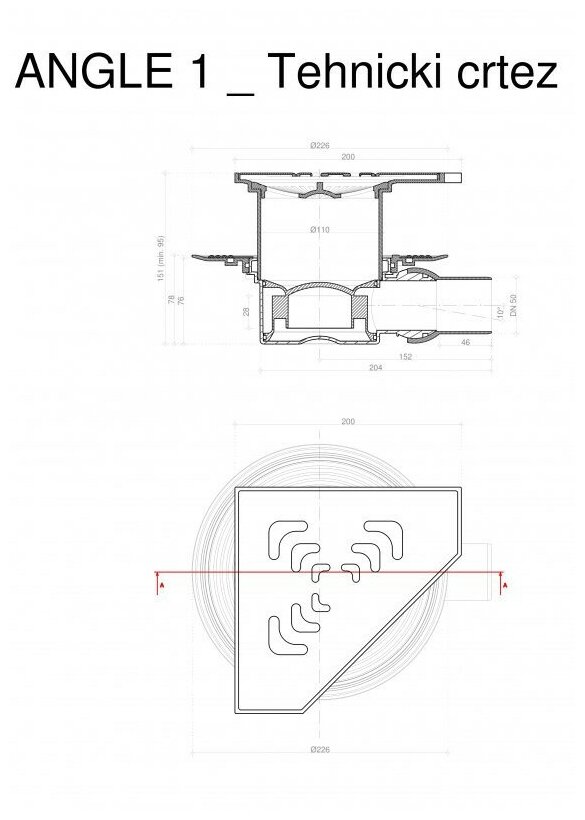 Душевой трап Pestan Confluo Standard Angle1 - фотография № 5