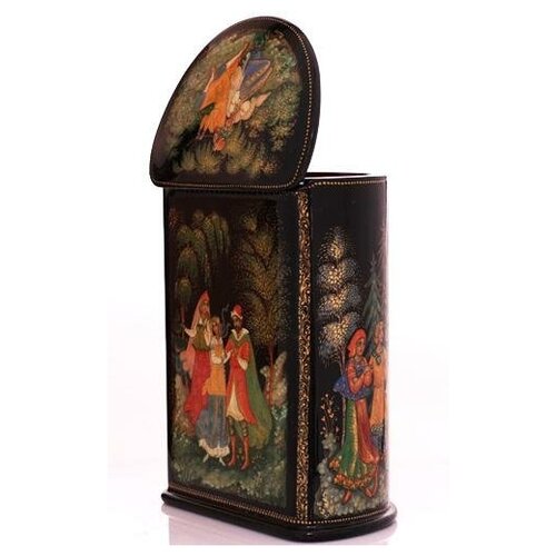 Шкатулка авторская лаковая миниатюра Снегурочка 14 х 10,5 см