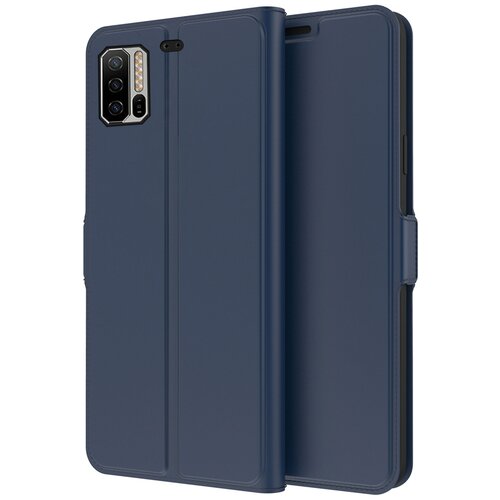 фото Чехол-книжка mypads для ulefone armor 7 водоотталкивающий с мульти-подставкой на жесткой металлической основе синий