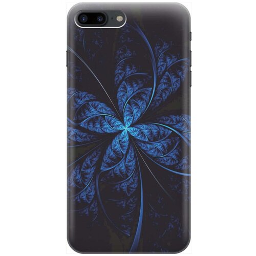фото Re:paчехол - накладка artcolor для apple iphone 8 plus / 7 plus с принтом "темно-синяя абстракция"