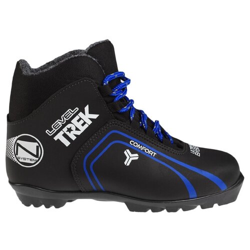 Ботинки лыжные Trek Level 3 NNN ИК, цвет чёрный, лого синий, размер 46 .