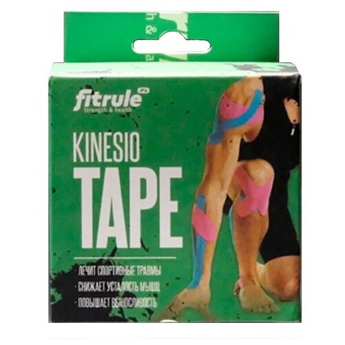 Fitrule Кинезио тейп Tape 7,5 cм х 5 м (Fitrule) Черный кинезио тейп fitrule tape 5 cм х 5 м черный