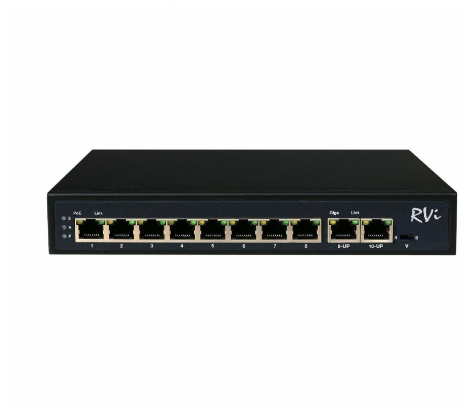 Сетевой коммутатор с 8 POE RVI RVi-1NS08F-2T (1G)