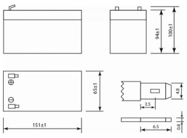 Аккумулятор Security Force SF 1207 Noname - фото №4