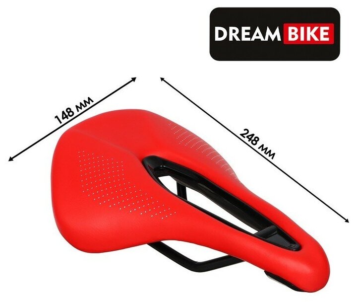 Dream Bike Седло Dream Bike, спорт-комфорт, цвет красный