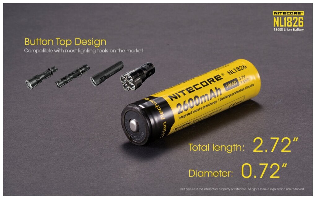 Аккумуляторная батарея Nitecore NL1835HP 1 шт - фото №2