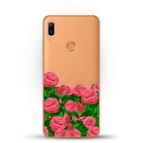 Силиконовый чехол Розы на Huawei Y6 (2019) силиконовый чехол планеты на huawei y6 2019