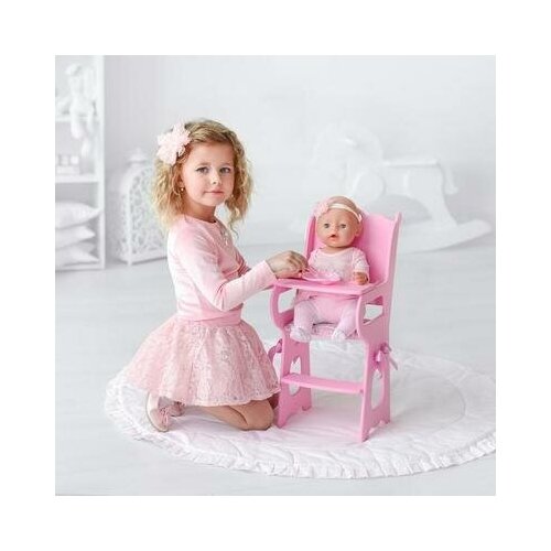 фото Игрушка детская: столик для кормления с мягким сидением, коллекция diamond princess розовый 521684 .