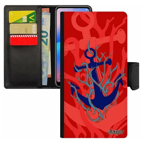 фото Чехол-книжка на телефон samsung galaxy s7 edge, "якорь" вмф океан utaupia