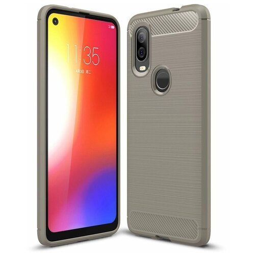 Чехол-накладка Carbon Fibre для Motorola P40 / Motorola One Vision (серый)