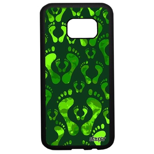 фото Защитный чехол на телефон // galaxy s7 // "след стопы" шаг отпечаток, utaupia, зеленый