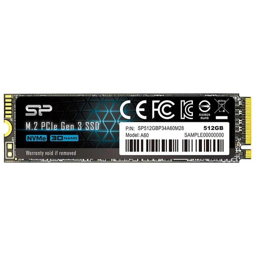 Накопитель SSD Silicon Power PCI-E x4 512Gb SP512GBP34A60M28 M-Series M2 2280 485500₽