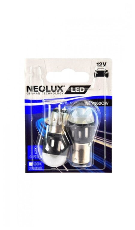 Лампа автомобильная LED COLD WHITE NEOLUX NL-2260CW-2бл