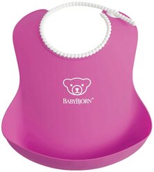 Нагрудник мягкий с карманом BabyBjorn, розовый