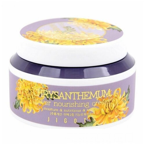 Крем Jigott Питательный крем для лица с экстрактом хризантемы / Chrysanthemum Flower Nourishing Cream, 100 мл
