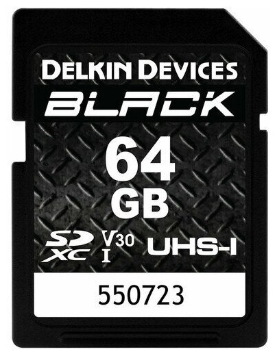 Карта памяти Delkin Devices Black Rugged SDXC 64GB UHS-I V30