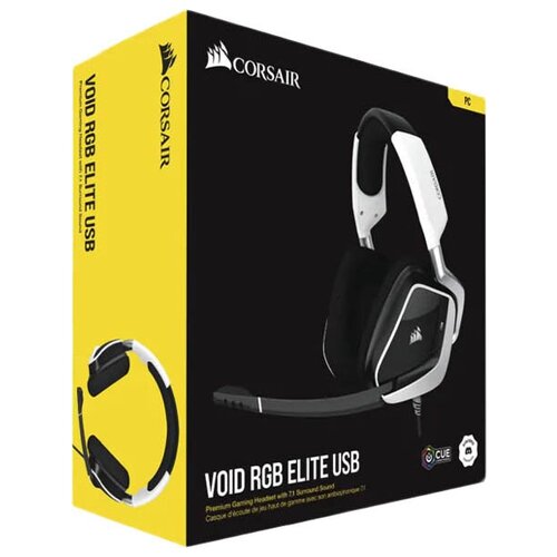 фото Гарнитура corsair gaming void rgb elite usb premium игровая для pc (white)