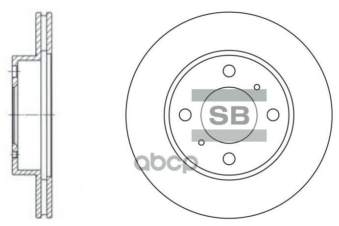 Диск Тормозной Передний Sangsin Brake Sd4303 Sangsin brake арт. SD4303