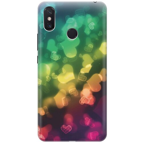 фото Re:paчехол - накладка artcolor для xiaomi mi max 3 с принтом "сердечки"