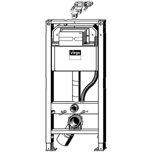 Инсталляция для унитаза Viega Prevista Dry 8524.12 792862 комплект инсталляции viega prevista dry модель 8522 10 для подвесного унитаза с клавишей смыва 792862