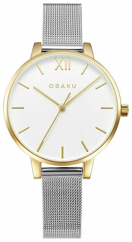 Наручные часы OBAKU Mesh V209LXGIMC, серебряный, белый