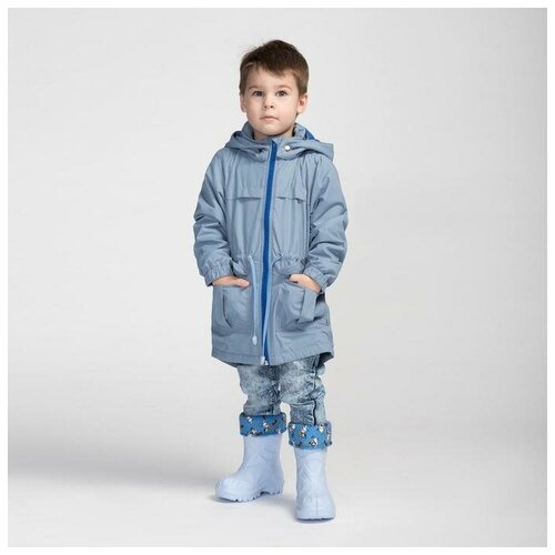 фото Ветровка для мальчика, цвет голубой, 164 см нет бренда