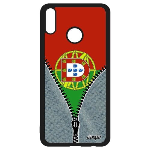 фото Защитный чехол для смартфона // honor 8x // "флаг португалии на молнии" государственный стиль, utaupia, серый