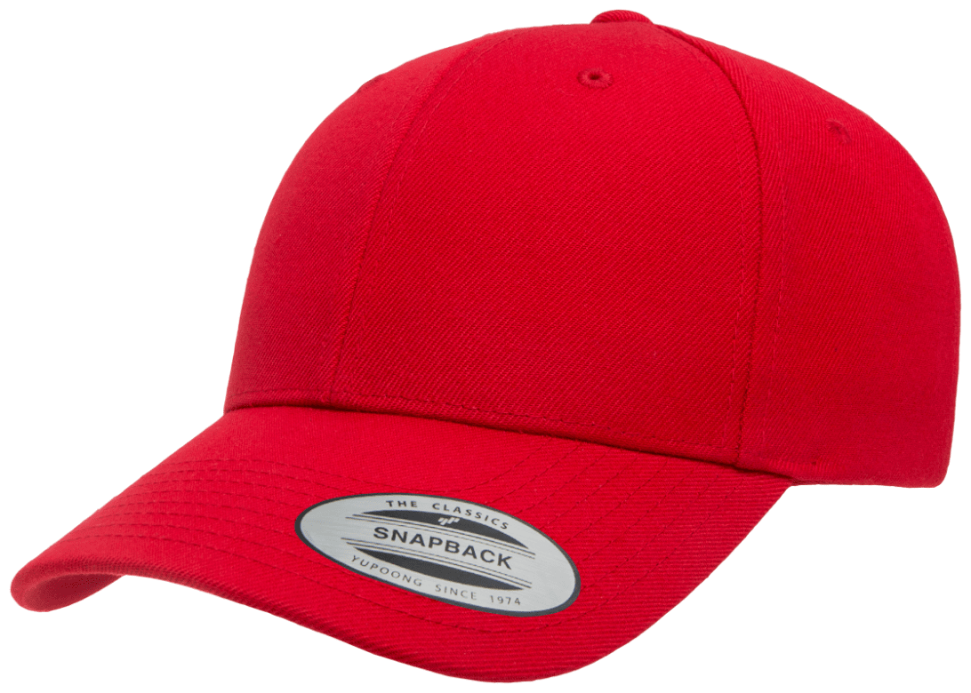 Кепка FlexFit 6789M - Curved Visor Snapback Red 