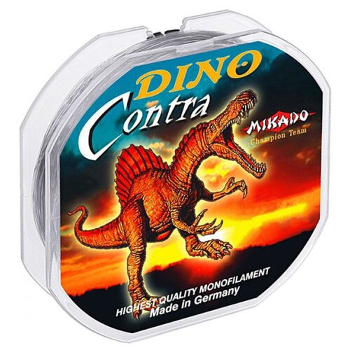 монофильная леска mikado dino galaxy d 0 16 мм 30 м 3 6 кг прозрачный 1 шт Монофильная леска MIKADO Dino Contra d=0.08 мм, 30 м, 1.85 кг, прозрачный, 1 шт.