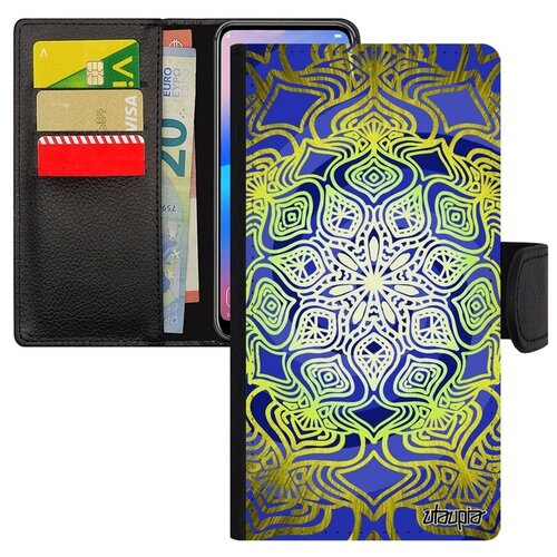 фото Красивый чехол-книжка на телефон // xiaomi mi 8 // "мандала" пентаграмма цветок, utaupia, цветной