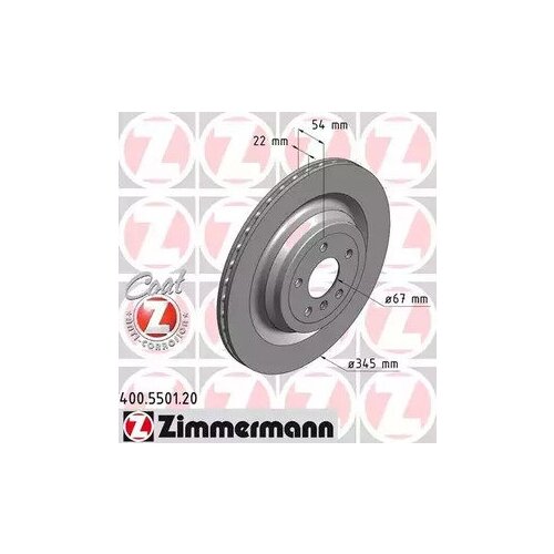 ZIMMERMANN 400.5501.20 Диск тормозной (цена за 1 шт.) 2шт