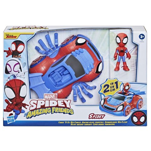 фото Игровой набор hasbro spidey and his amazing friends спайди и транспорт 2-в-1 f1944