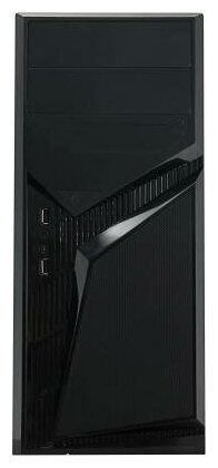 GAMEMAX S1007BK-GP500-2U2 (Midi Tower, 2*USB 2.0, Black, ATX 500W-120mm 80+, 24+8pin)