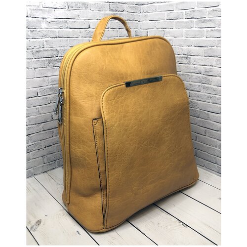 фото Рюкзак шоппер , фактура гладкая, желтый bental