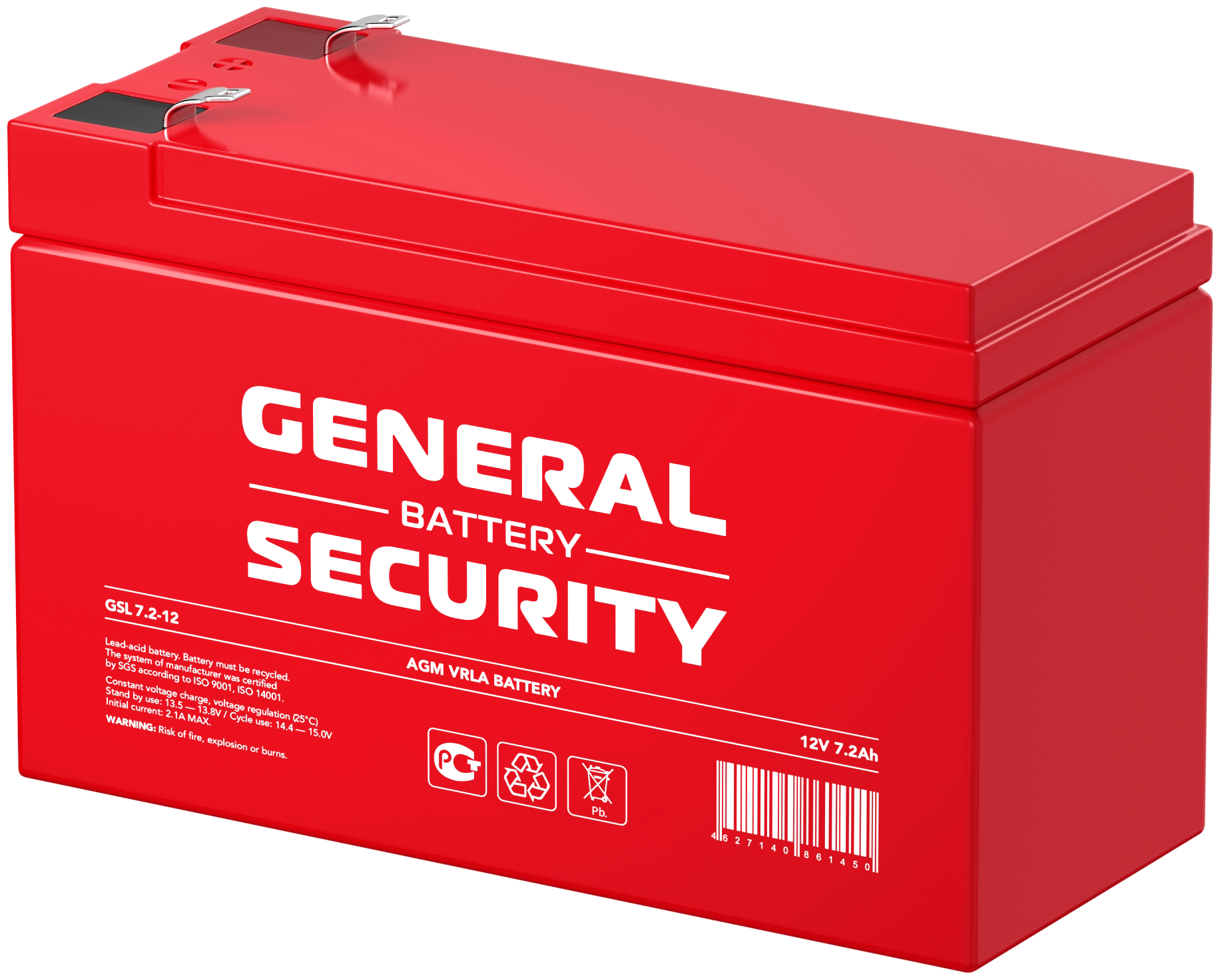 Аккумулятор для ИБП GENERAL SECURITY GSL72-12 (12 В / 72 Ач)