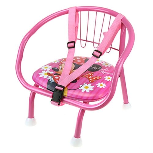 Кресло детское «Ералаш» 36х30см h35см, металлический каркас окрашенный- розовый, мягкое сиденье кожзам с пищалкой (сиденье 16,5х16,5см, h без спинки-17см; д/трубы-1,8см), страховочный ремешок (в разобранном виде)