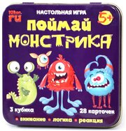 Настольная игра «Поймай монстрика» (жестяная коробочка)