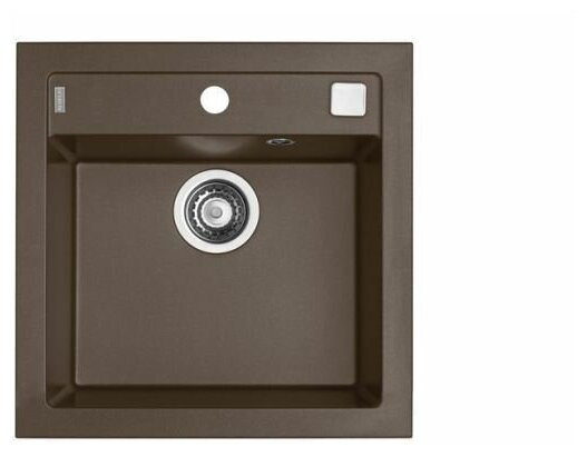 Мойка ALVEUS FORMIC 20 GRANITAL+ CHOCOLATE-G03M 520x510x200;1x в комплекте с сифоном - фотография № 1