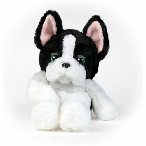 почеши за ушком пушистики Интерактивная игрушка My Fuzzy Friends Сонный щенок Таккер, 20 см, белый/черный