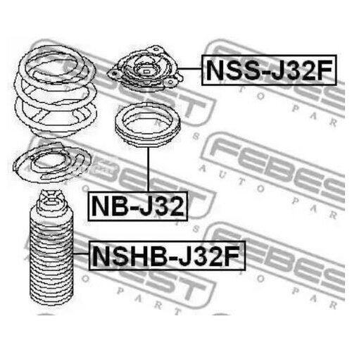 фото Febest nbj32 подшипник опоры амортизационной стойки