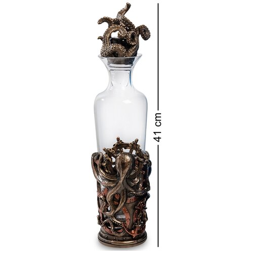 Декантер в стиле Стимпанк Осьминог Veronese Размер: 11*11*41 см