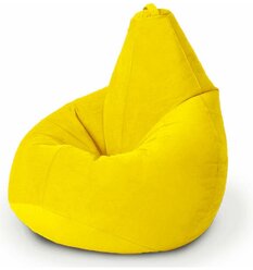 MyPuff кресло-мешок Груша, размер XXXL-Стандарт, мебельный велюр, желтый