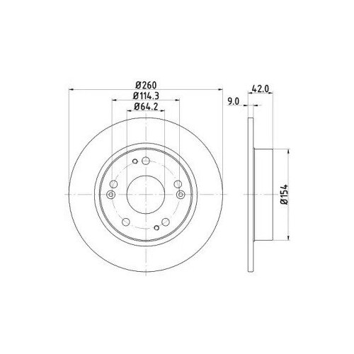 фото Диск тормозной, зад, nd8003k nisshinbo